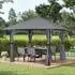 Sekey Pavillon 3x3m wasserdicht mit 4 Seitenteilen (GZ16)