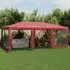 vidaXL Partyzelt 10 Mesh-Seitenteile rot 6x4m HDPE (4010070)