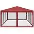vidaXL Partyzelt 10 Mesh-Seitenteile rot 6x4m HDPE (4010070)
