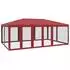 vidaXL Partyzelt 10 Mesh-Seitenteile rot 6x4m HDPE (4010070)