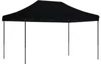 vidaXL Partyzelt Faltbar Pop-Up Schwarz 440x292x315 cm