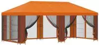 vidaXL Garten Pavillon mit Seitenw&auml;nden 6 x 3 m Orange
