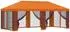 vidaXL Pavillon mit Seitenwänden 6x3m, orange, Polyester und Stahl