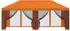 vidaXL Pavillon mit Seitenwänden 6x3m, orange, Polyester und Stahl