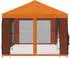 vidaXL Pavillon mit Seitenwänden 6x3m, orange, Polyester und Stahl
