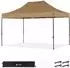 VONROC Faltpavillon 3x4,5m EasyUp wasserdicht UV50+ beige (PT502XX_BEIGE)
