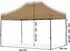 VONROC Faltpavillon 3x4,5m EasyUp wasserdicht UV50+ beige (PT502XX_BEIGE)