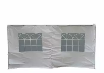 DEGAMO Palma Pavillonseitenteil 400cm, PVC wei&szlig;, mit Fenstern (560036)