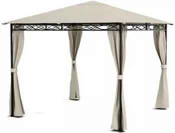 Blumfeldt Mondo Gartenpavillon 3x3m Stahlrahmen, beige