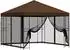vidaXL Gartenpavillon mit Seitenwänden 3x3m, braun (900348)