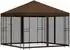 vidaXL Gartenpavillon mit Seitenwänden 3x3m, braun (900348)