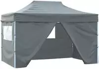 vidaXL Party-Zelt 280 x 410 x 315 cm Anthrazit Oxford-Stoff