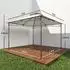 Outsunny Gartenpavillon 3x3m Doppeldach wasserabweisend UV50+