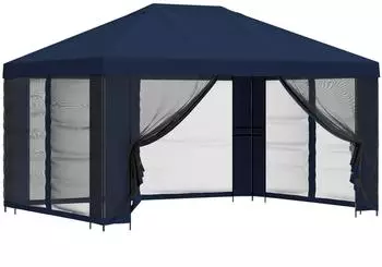 vidaXL Gartenpavillon mit Seitenw&auml;nden 4x3m blau (900391)