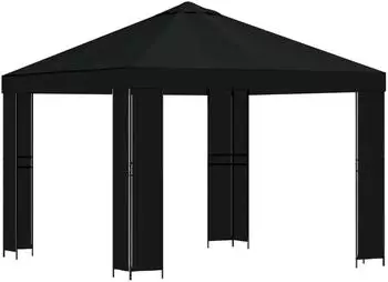 vidaXL Pavillon 3x3m Polyester 190gsm schwarz (900358)