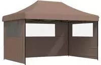 vidaXL Partyzelt 292 x 440 x 315 cm Braun Oxford-Stoff