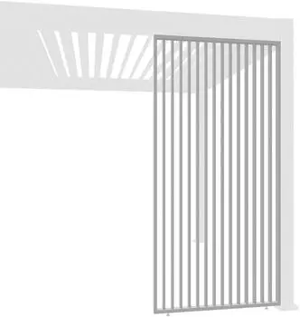 Weide Vertikale Lamellenwand f&uuml;r Pergola, Aluminium, ivory sand, 93x234cm