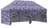 vidaXL Pop-up Pavillon mit 4 Seitenw&auml;nden 3 x 6 m Blaue Camouflage