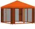 vidaXL Gartenpavillon mit Seitenwänden 3x3m, orange