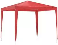 vidaXL Party-Zelt 250 x 250 x 240 cm Rot PE und Stahl
