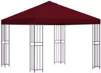 vidaXL Pavillon 3 x 3 m Bordeauxrot Polyester und Stahl 190 gsm