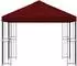 vidaXL Pavillon 3x3m bordeauxrot, Polyester und Stahl, 190gsm (900335)