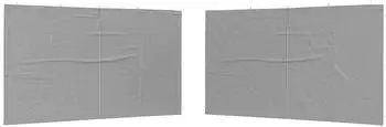 vidaXL Partyzelt-Seitenwand 400x195cm hellgrau, 2 Stk. (42033031)