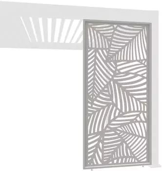 Weide Deko-Wand Blattdesign Aluminium ivory sand, 93x234cm