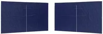 vidaXL Partyzelt-Seitenwand 2er-Set blau 400x195cm PE und Stahl (42033023)