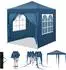 Woltu Faltpavillon 2x2m mit 4 Seitenwänden, blau (W0UETT0643)