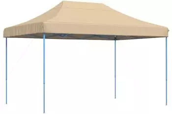 vidaXL Party-Zelt 279x410x315cm, beige, Oxford-Stoff