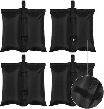Woltu Pavillon Sands&auml;cke 4er Set, bis 7kg, schwarz (W0UETT0060)