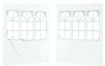 vidaXL Festzelt-Seitenwand 200x195cm wei&szlig;, 2 Stk. (42033008)