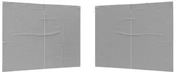 vidaXL Partyzelt-Seitenwand 2er-Set, hellgrau, 400x195cm (42033007)