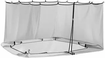 vidaXL Moskitonetz f&uuml;r Pavillon 220 Mesh 3,6x3,6x2m schwarz (42033544)