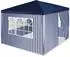 VCM Pavillon PE blau 3x3m mit 4 Seitenteilen