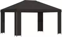 vidaXL Pavillon 4 x 3 m Anthrazit Polyester und Stahl 190 gsm