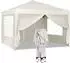 Woltu Faltpavillon Pop-Up 3x3m, beige, wasserdicht (PVL0001be)