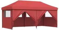 vidaXL Partyzelt 292 x 580 x 315 cm Bordeauxrot Oxford-Stoff