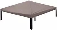 vidaXL Pavillon Abdeckung 300 x 300 cm Taupe Polyester und Stahl