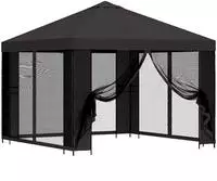 vidaXL Garten Pavillon mit Seitenw&auml;nden 3 x 3 m Anthrazit