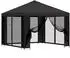 vidaXL Gartenpavillon mit Seitenwänden 3x3m, anthrazit