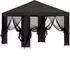 vidaXL Gartenpavillon mit Seitenwänden 3x3m, anthrazit