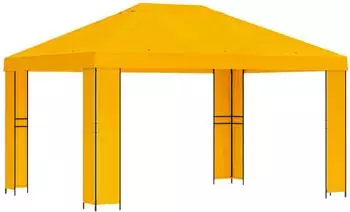 vidaXL Pavillon 4x3m, Polyester/Stahl, 190gsm, gelb (900380)