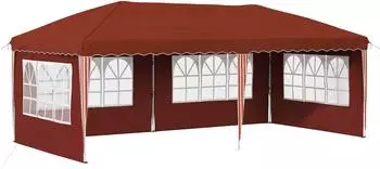 vidaXL Pop-up-Partyzelt 575x289x245cm 210D Oxford terrakotta