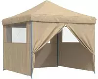 vidaXL Party-Zelt 292 x 292 x 315 cm Beige Oxford-Stoff