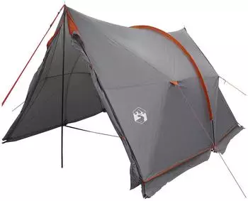 vidaXL Kuppelzelt wasserdicht, grau und orange (42042212)