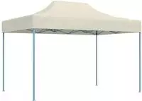 vidaXL Party-Zelt 280 x 410 x 315 cm Creme Oxford-Stoff