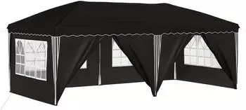 vidaXL Pop-up-Partyzelt 575x288x245cm, 210D Oxford, schwarz