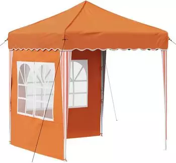 vidaXL Pop-up Partyzelt 195x195x245cm, orange, Oxford-Stoff